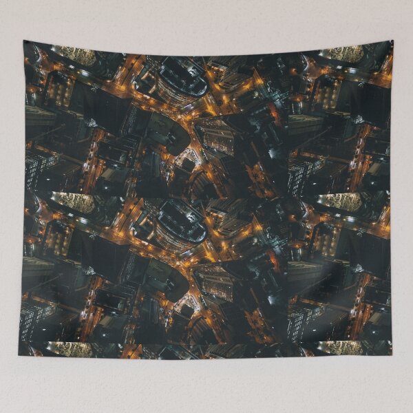 Item preview, Vibrant busy city aerial designed and sold by DelightfulArts.