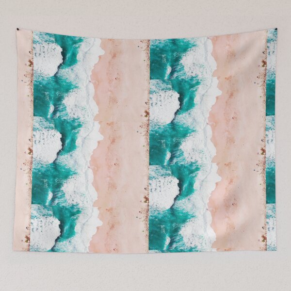Item preview, Busy white beach with big waves designed and sold by DelightfulArts.