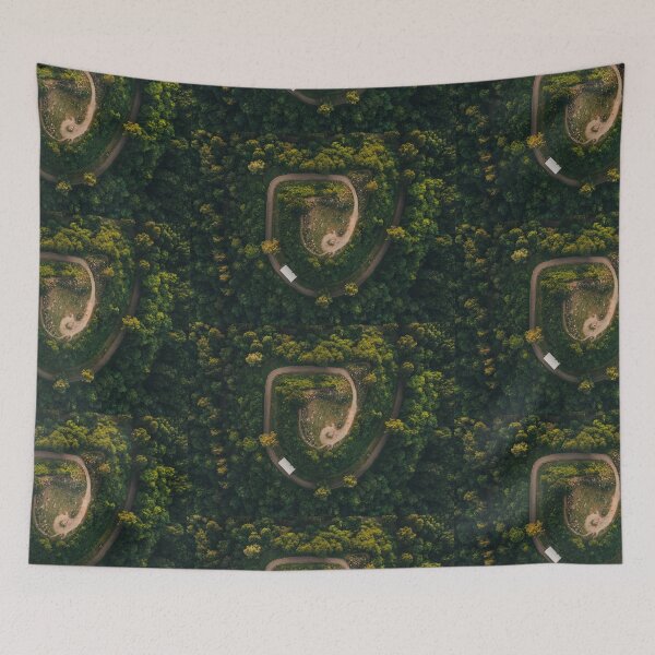 Item preview, Swirling road in a green forest designed and sold by DelightfulArts.