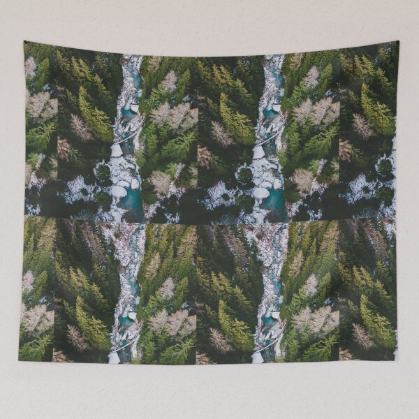 Item preview, Rocky river in the forest designed and sold by DelightfulArts.