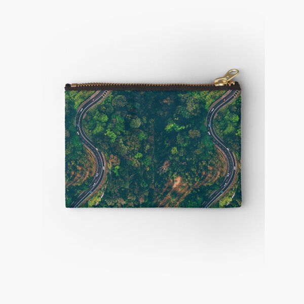 Item preview, Curvy road in dark green forest designed and sold by DelightfulArts.