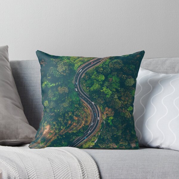 Item preview, Curvy road in dark green forest designed and sold by DelightfulArts.