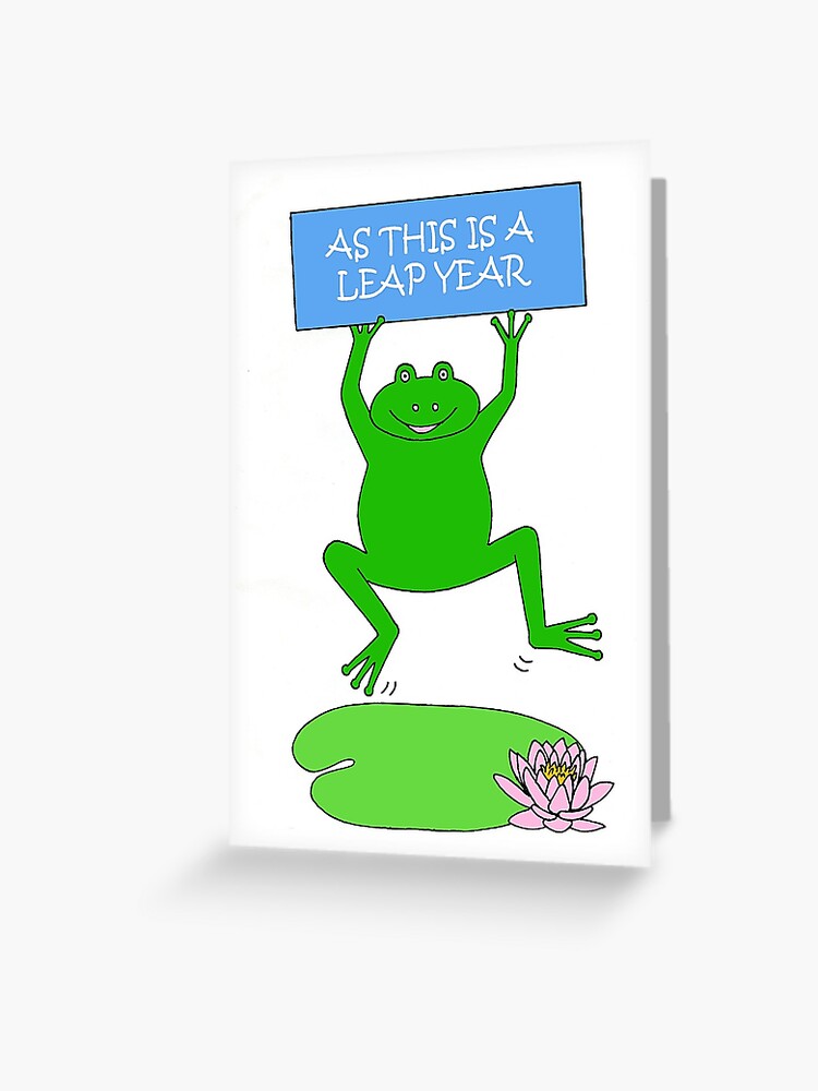 Tarjetas de felicitación «Propuesta de rana saltando de dibujos animados de año bisiesto» de KateTaylor | Redbubble Tarjetas de felicitación «Propuesta de rana saltando de dibujos animados de año bisiesto» de KateTaylor | Redbubble