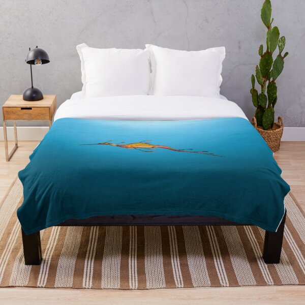 Weedy Sea Dragon (Phyllopteryx taeniolatus) Throw Blanket