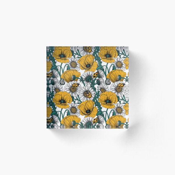 The meadow in yellow Acrylic Block