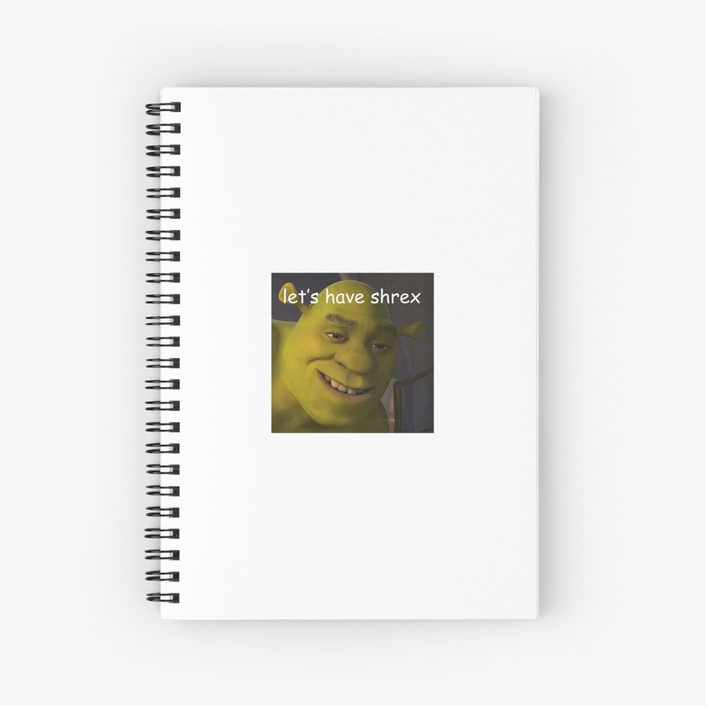 Shrek meme Spiral Notebook for Sale by yyyeseniaa