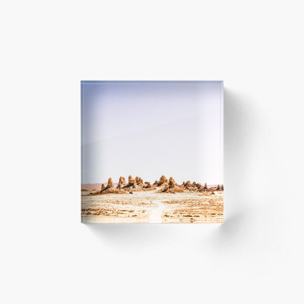 Mystery Planet - Trona Pinnacles Tufa Spires California Acrylic Block