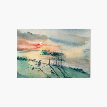 Chasing the sunset Art Board Print