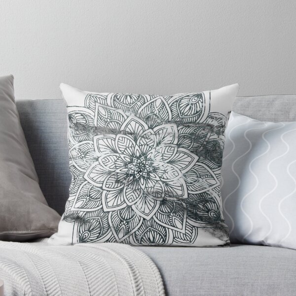 Item preview, Indie Floral Mandala on White Marble designed and sold by cadinera.