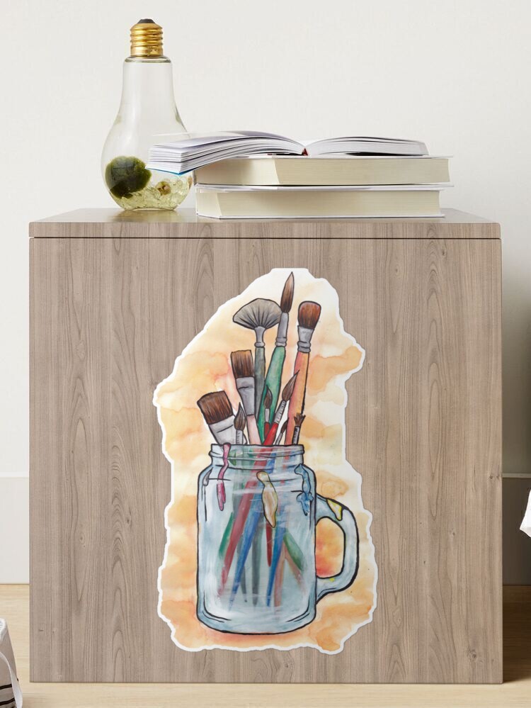 Paint Brushes  Sticker for Sale by LeighsDesigns