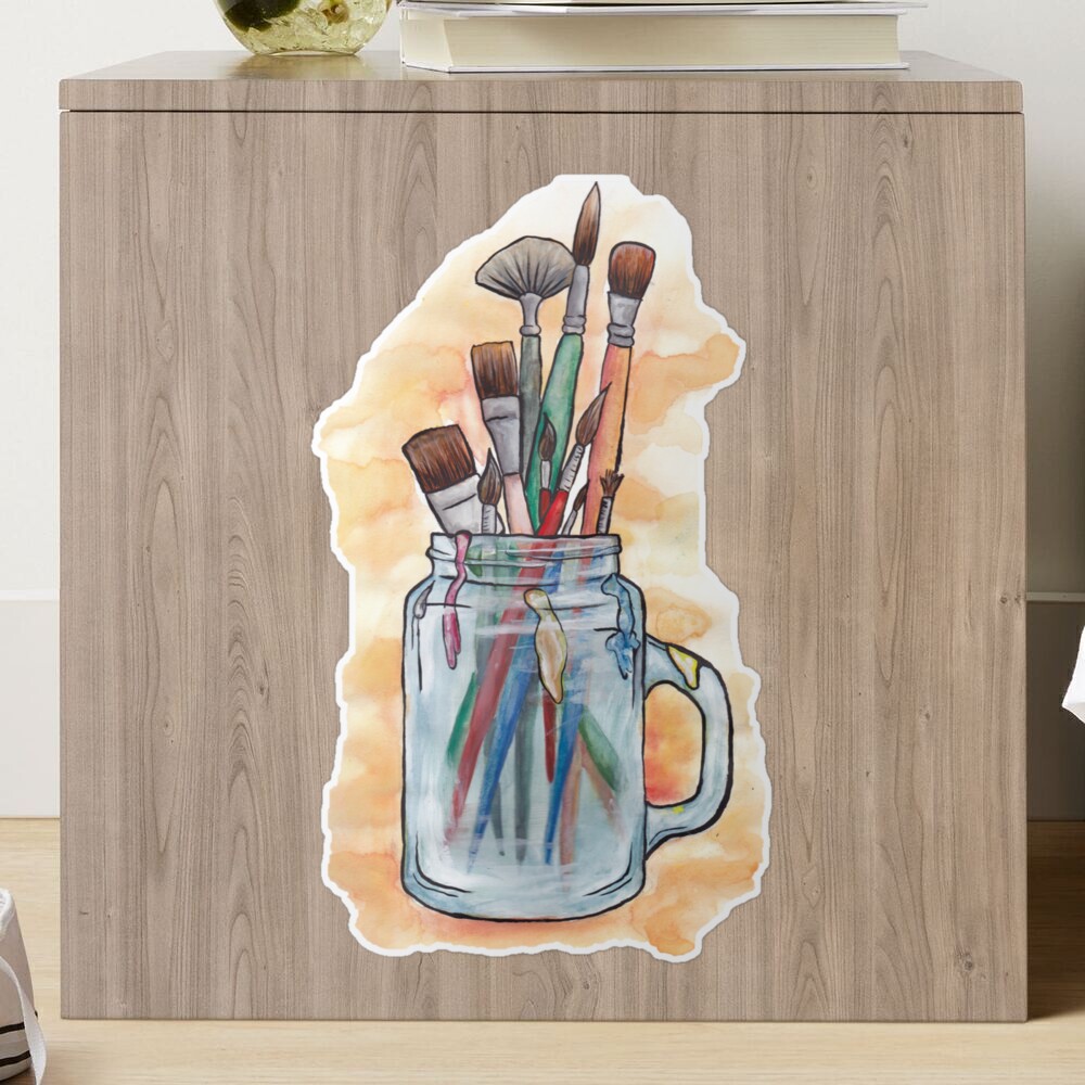 Paint Brushes  Sticker for Sale by LeighsDesigns