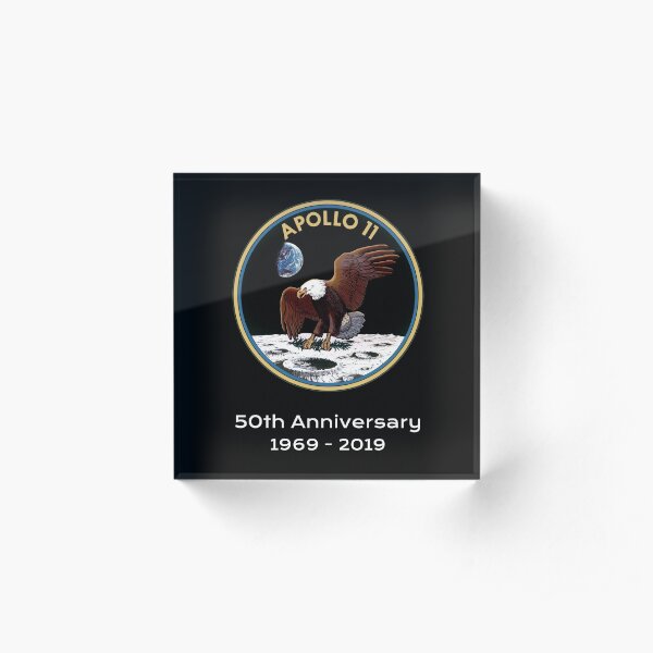 Apollo 11 NASA 50th Anniversary Moon Landing Acrylic Block