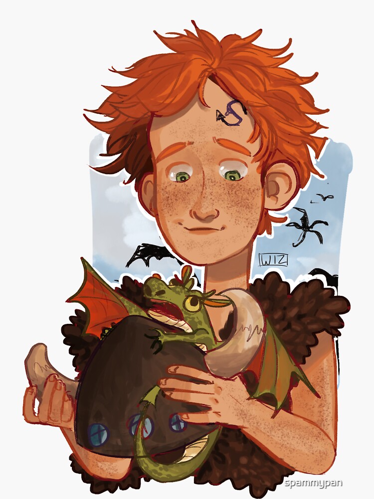 Hiccup And Toothless Sticker By Spammypan Redbubble
