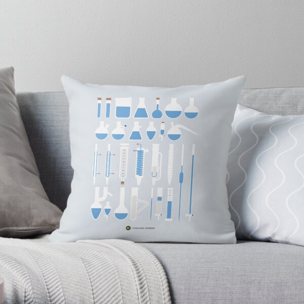 Chemistry Laboratory Glassware Throw Pillow