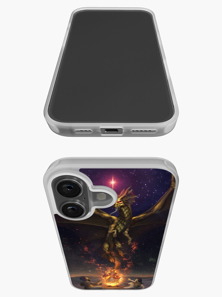 Thumbnail 3 of 5, iPhone Case, Brass Dragon reveals himself to two travelers designed and sold by Bcesart.