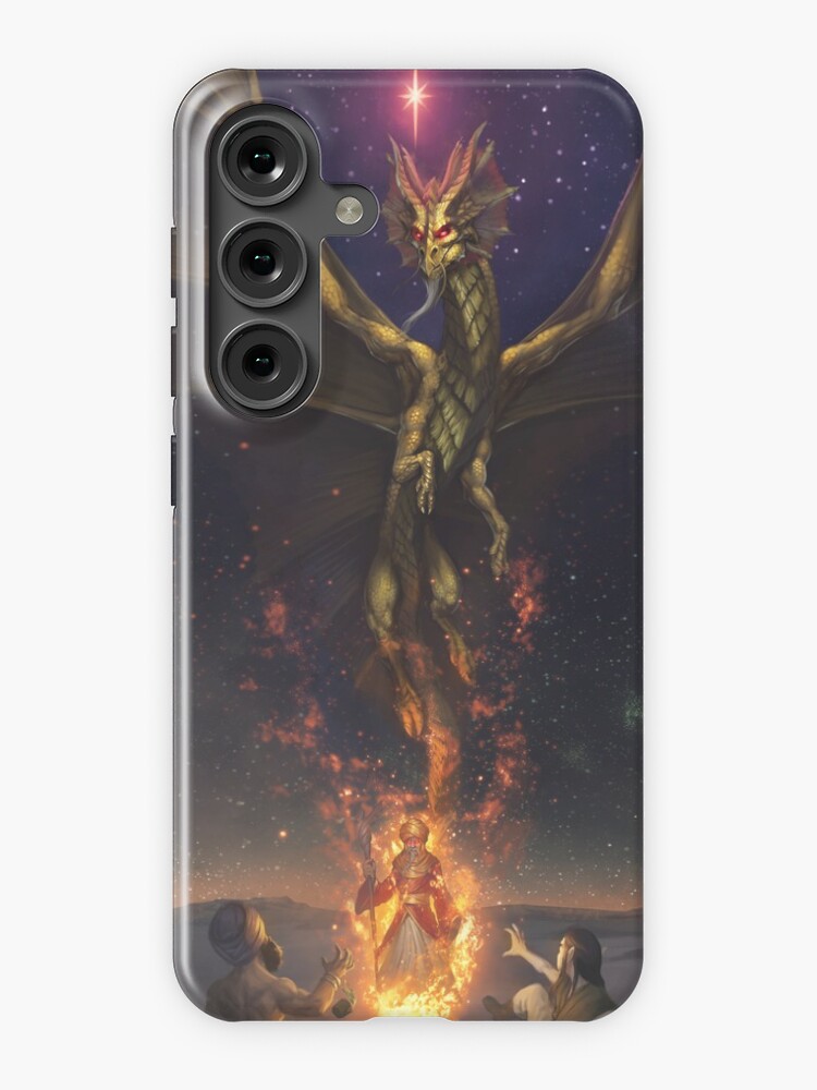 Thumbnail 1 of 4, Samsung Galaxy Phone Case, Brass Dragon reveals himself to two travelers designed and sold by Bcesart.