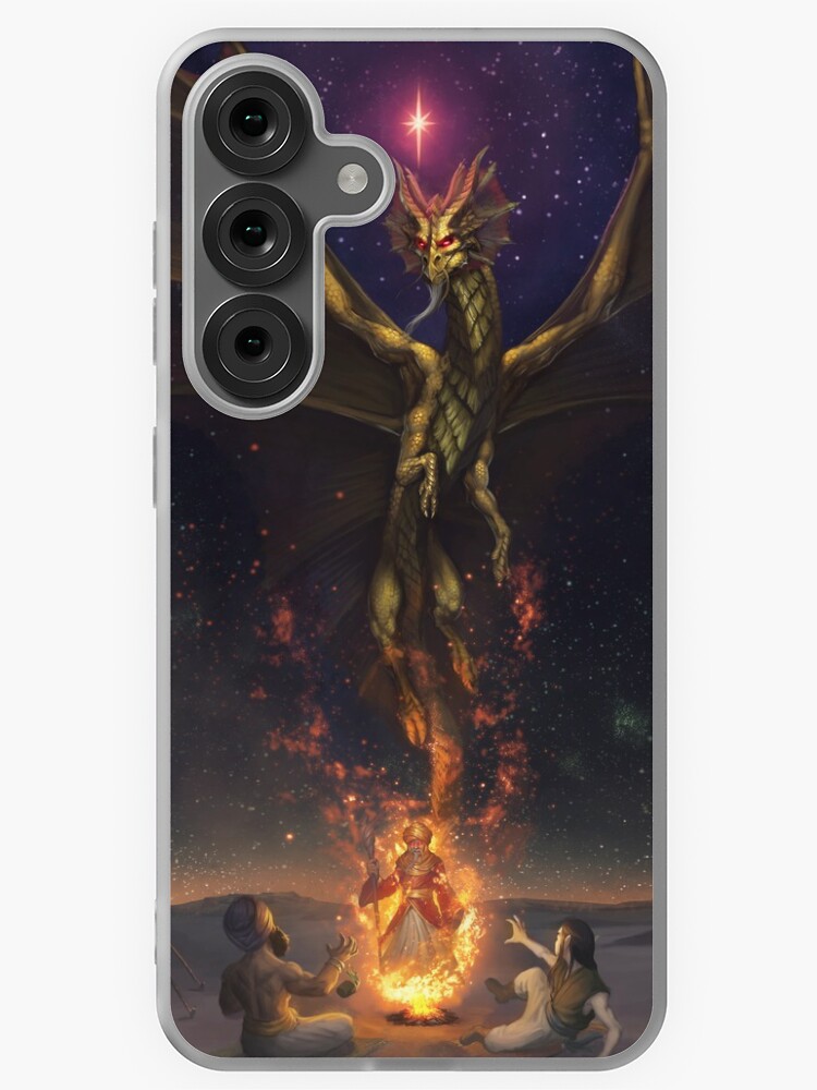 Thumbnail 1 of 4, Samsung Galaxy Phone Case, Brass Dragon reveals himself to two travelers designed and sold by Bcesart.