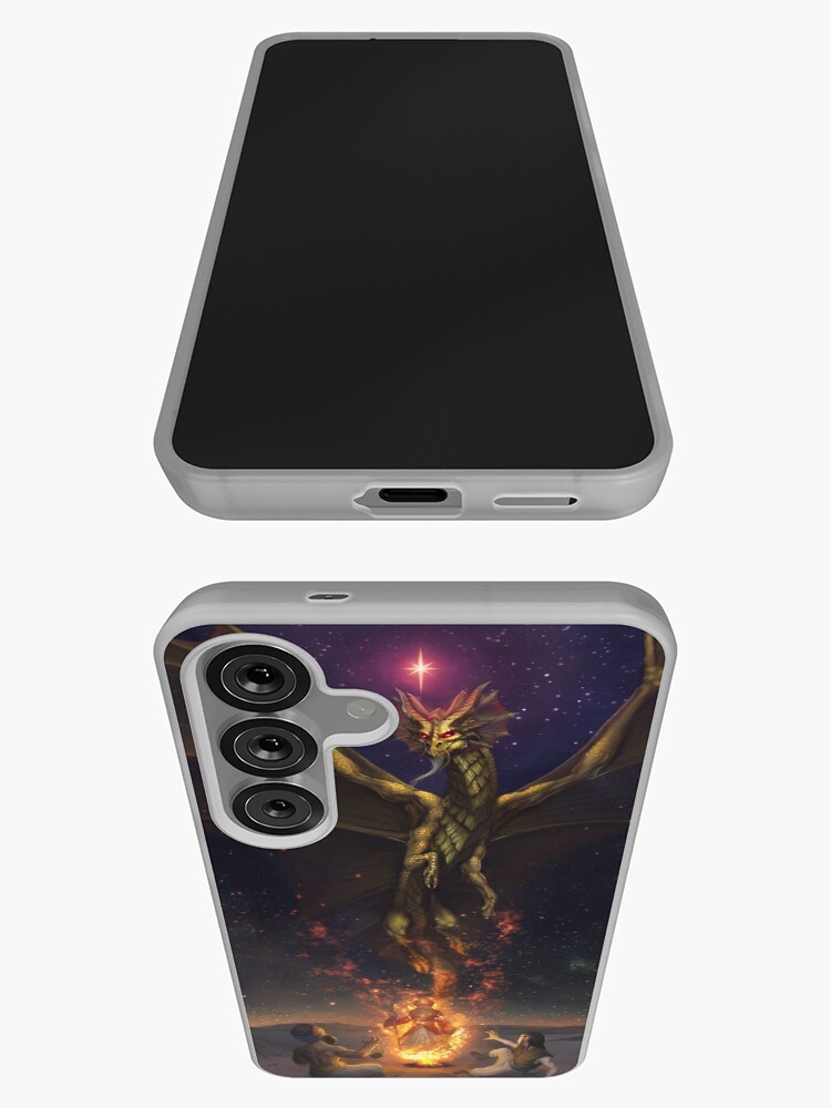Thumbnail 3 of 4, Samsung Galaxy Phone Case, Brass Dragon reveals himself to two travelers designed and sold by Bcesart.
