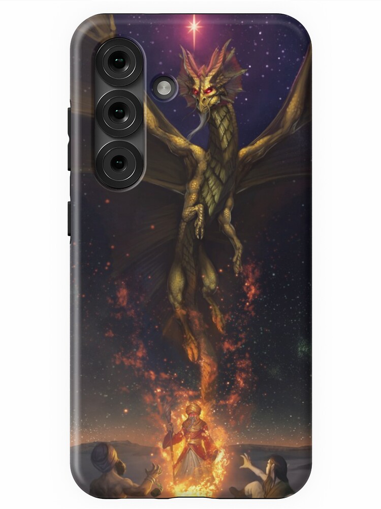 Thumbnail 1 of 4, Samsung Galaxy Phone Case, Brass Dragon reveals himself to two travelers designed and sold by Bcesart.
