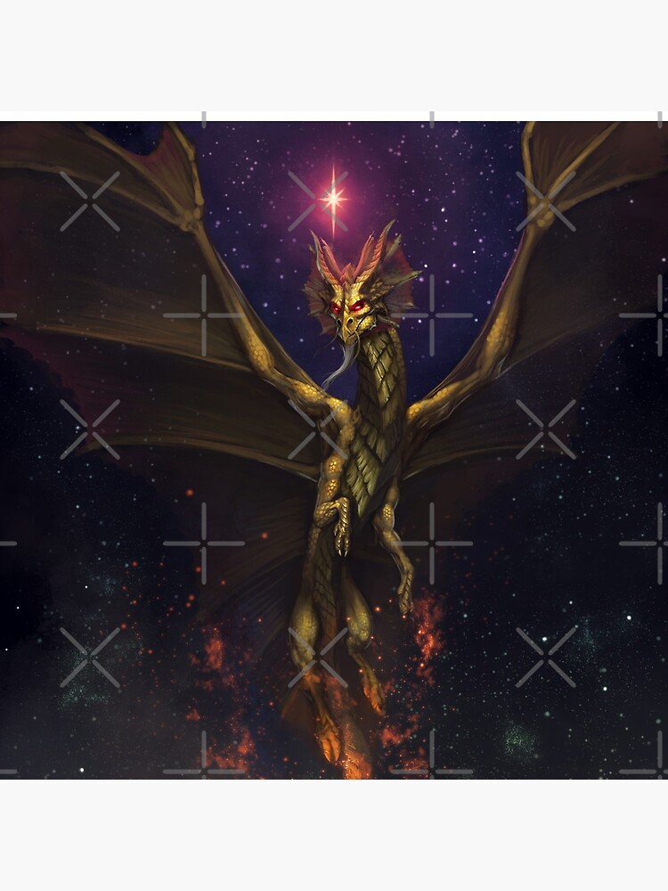 Thumbnail 5 of 5, Acrylic Block, Brass Dragon reveals himself to two travelers designed and sold by Bcesart.