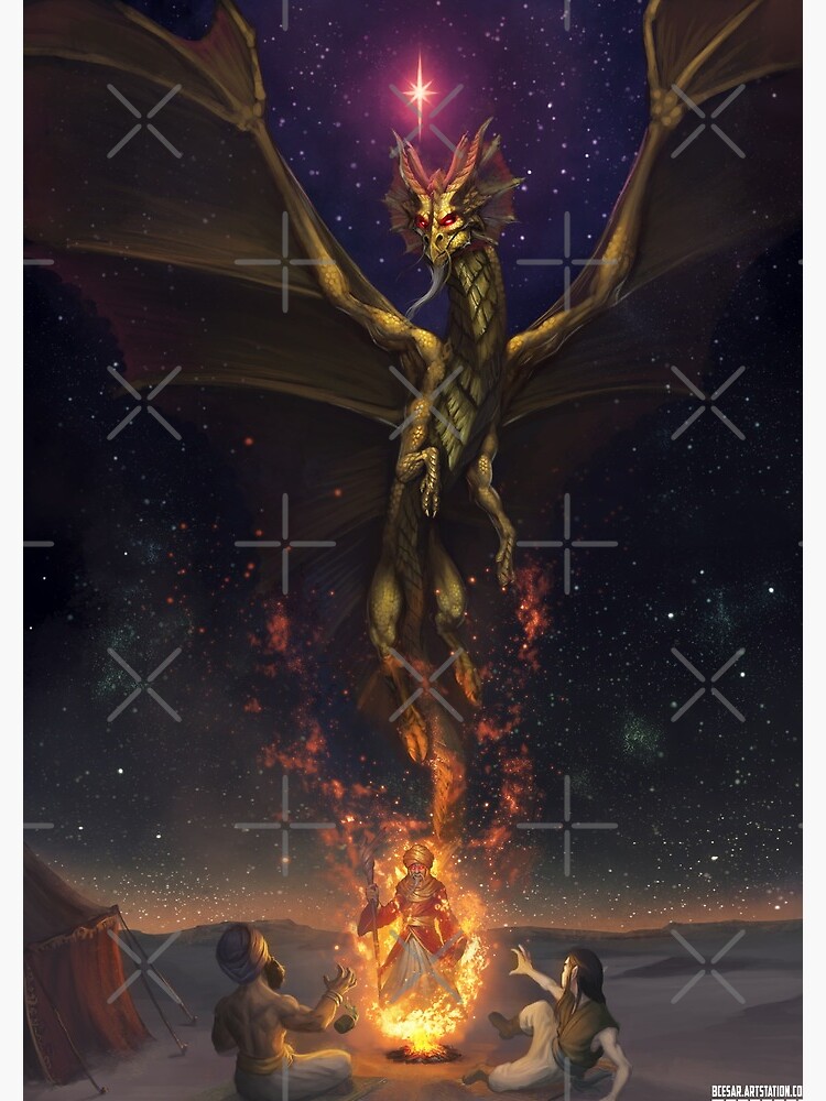 Thumbnail 3 of 3, Journal, Brass Dragon reveals himself to two travelers designed and sold by Bcesart.