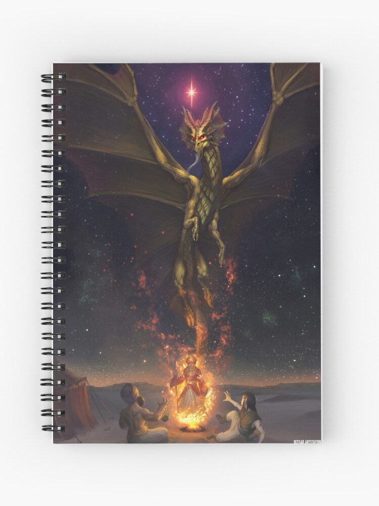 Thumbnail 1 of 3, Journal, Brass Dragon reveals himself to two travelers designed and sold by Bcesart.