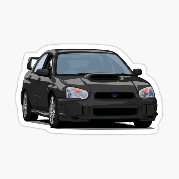 Subaru Impreza WRX STI GDB 'Blobeye' (Black) Sticker