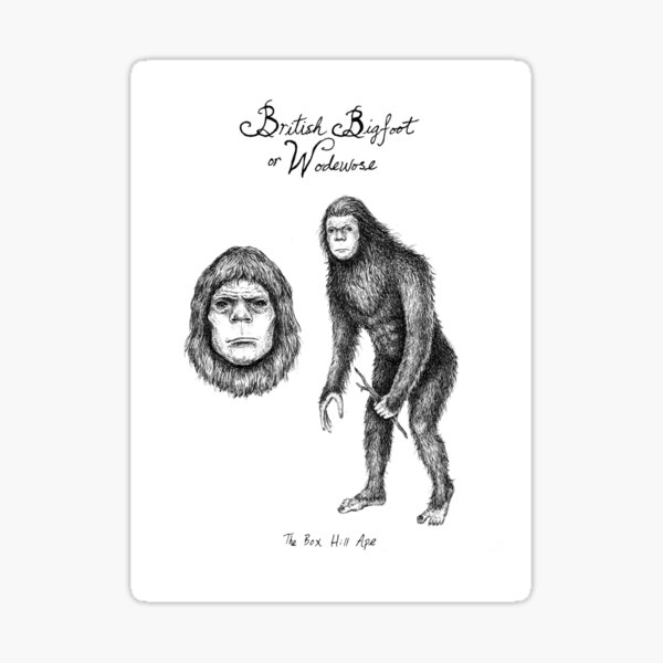 British Bigfoot - The Boxhill Ape Sticker