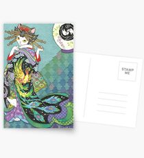 Phoenix Uchikake Kimono Kitty Postkarten