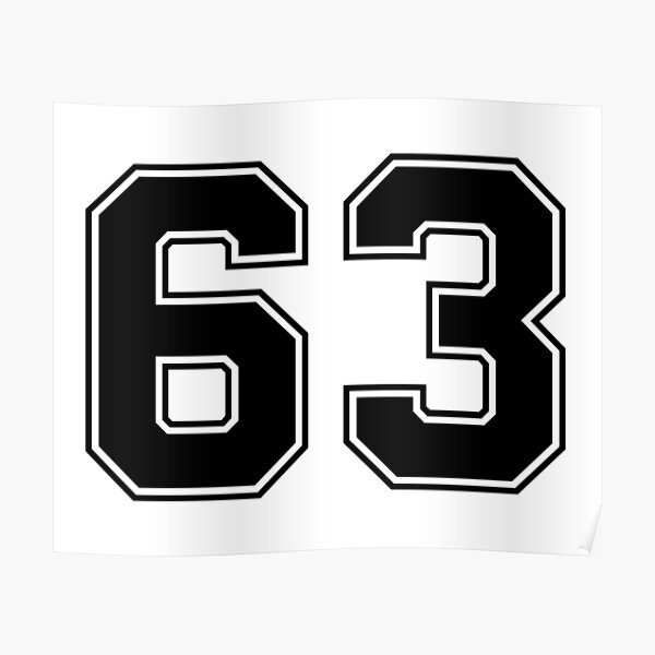 42 American Football Classic Vintage Sport Jersey Number in black number on  white background for american football, baseball or basketbal | Poster