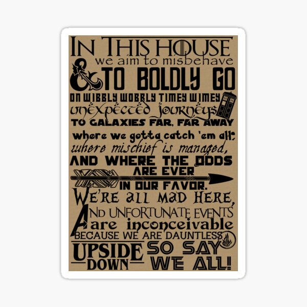 In This House Sticker