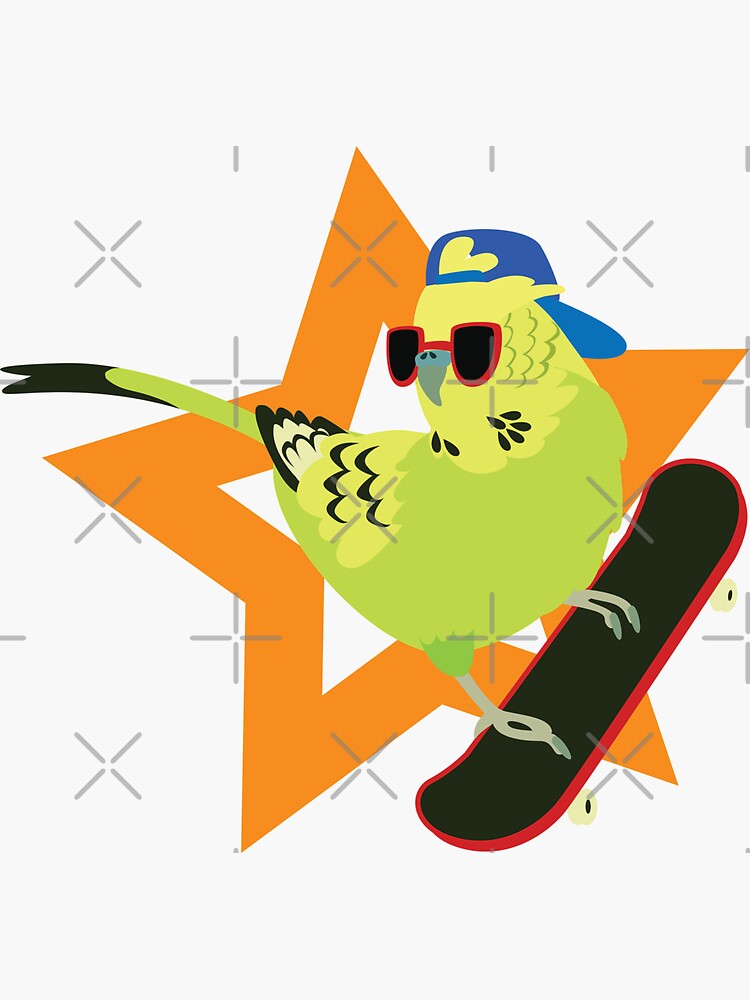 Thumbnail 3 of 3, Sticker, Skate Birding designed and sold by jaffajam.