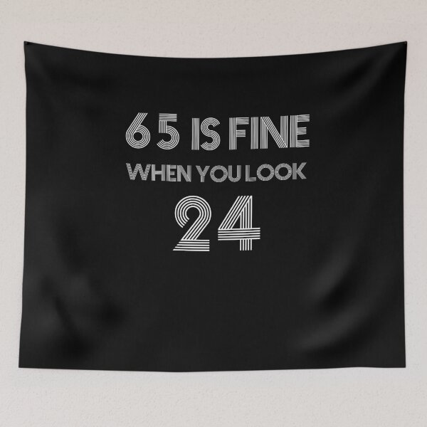 Item preview, 65 Is Fine Shirt Funny 65th Birthday T-Shirt Great Gift for Grandma or Grandpa Unisex Short-Sleeve Jersey Tee designed and sold by Panda Branda.