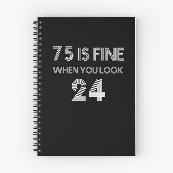 Item preview, 75 Is Fine Shirt Funny 75th Birthday T-Shirt Great Gift for Grandma or Grandpa Unisex Short-Sleeve Jersey Tee designed and sold by Panda Branda.