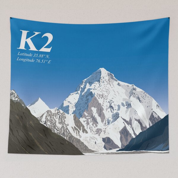 Item preview, K2 Mountain Latitude & Longitude designed and sold by WayneBrant.