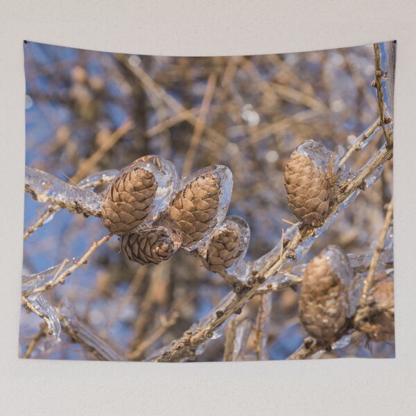 Item preview, Messy - Tangled Icy Branches and Pine Cones designed and sold by Georgia Mizuleva.