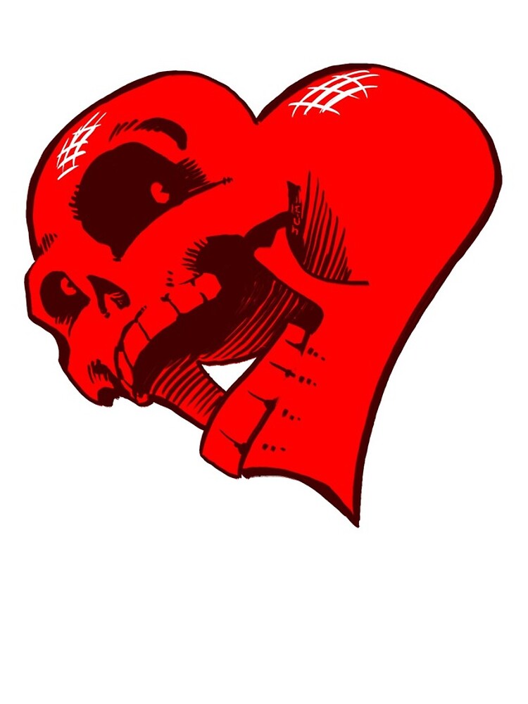 Thumbnail 4 of 4, iPhone Case, Valentine Heart Skull Loves You designed and sold by jasoncmeyer.