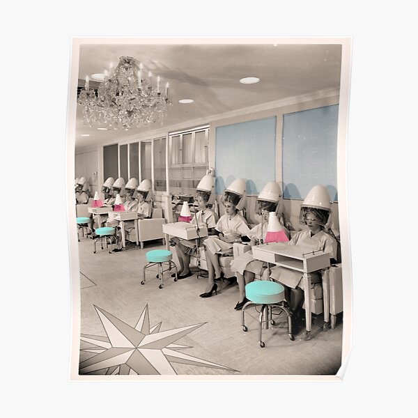 Vintage Hair Salon Ladies Poster