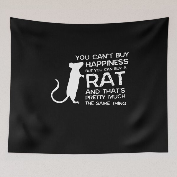 Item preview, You Can´t Buy Happiness Rat designed and sold by MooonTees.