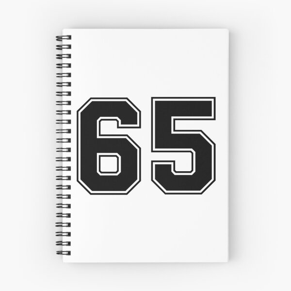 Item preview, 65 American Football Classic Vintage Sport Jersey Number in black number on white background for american football, baseball or basketball designed and sold by Marcin Adrian.