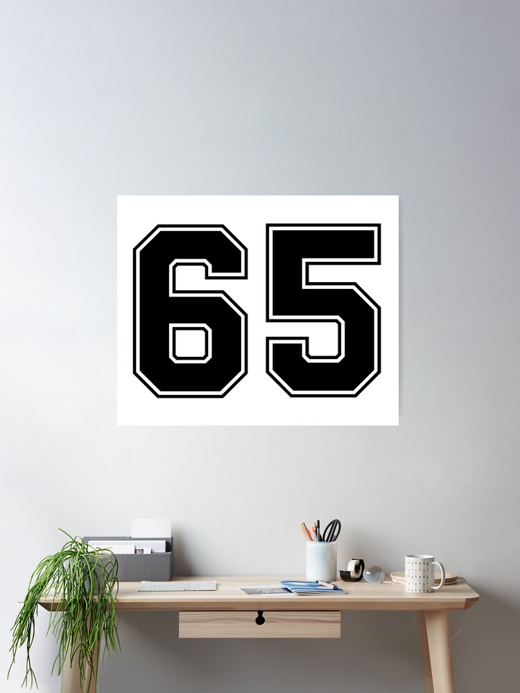 65 American Football Classic Vintage Sport Jersey Number in