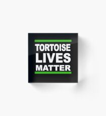 Schildkröte lebt Angelegenheits-T-Shirt Acrylblock