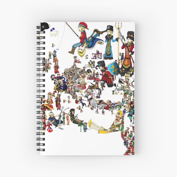 EUROPA UNIVERSALIS - National Personifications Map - 1444 Spiral Notebook