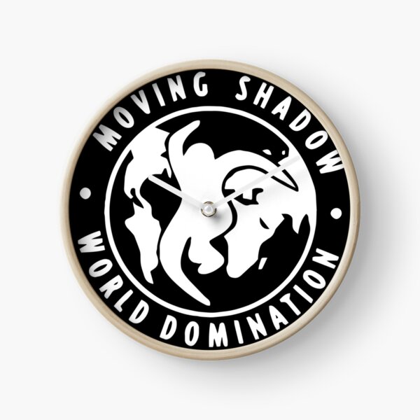 Moving Shadow World Domination Logo Clock