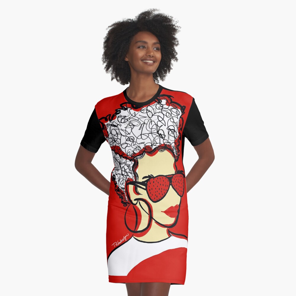 Item preview, Graphic T-Shirt Dress designed and sold by RenegadeBhavior.