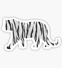 Pegatina Tiger Blanco y negro Print