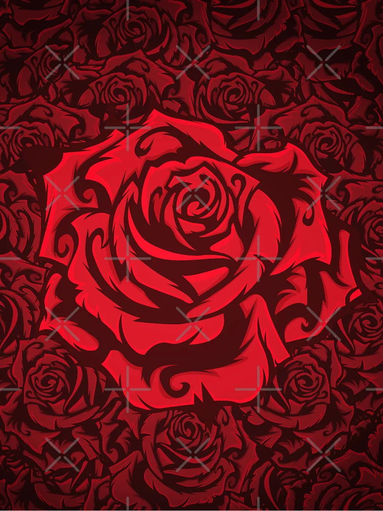 Thumbnail 4 of 4, Racerback Tank Top, Red Roses designed and sold by NVM Designs.