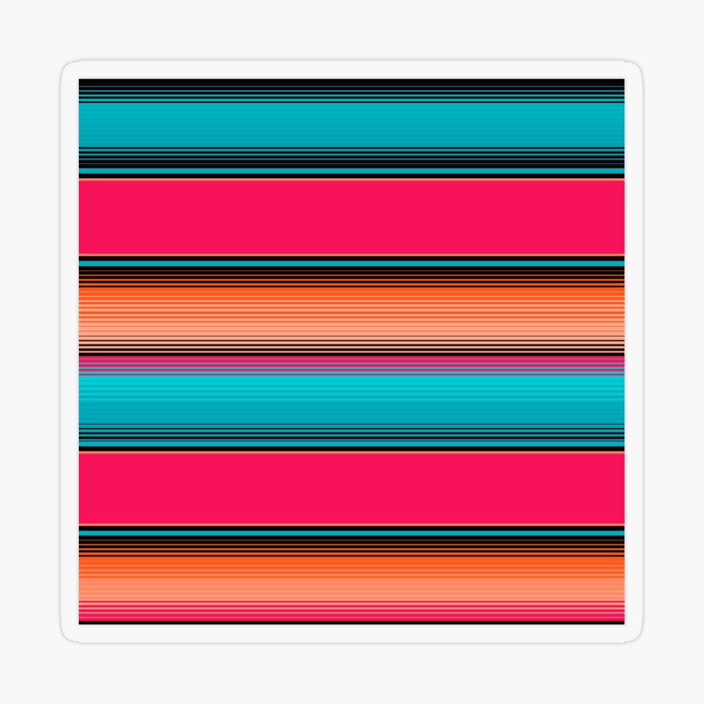 Turquoise Serape Bath Mat 20 x 32