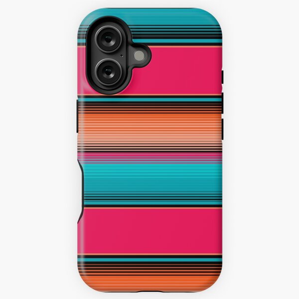 Vista previa del artículo con la obra «Sarape tradicional mexicano en verde azulado», diseñado y vendido por House of Haha.