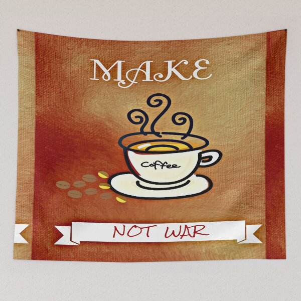 Item preview, Make coffee not war designed and sold by Yamy Morrell Art and Design.